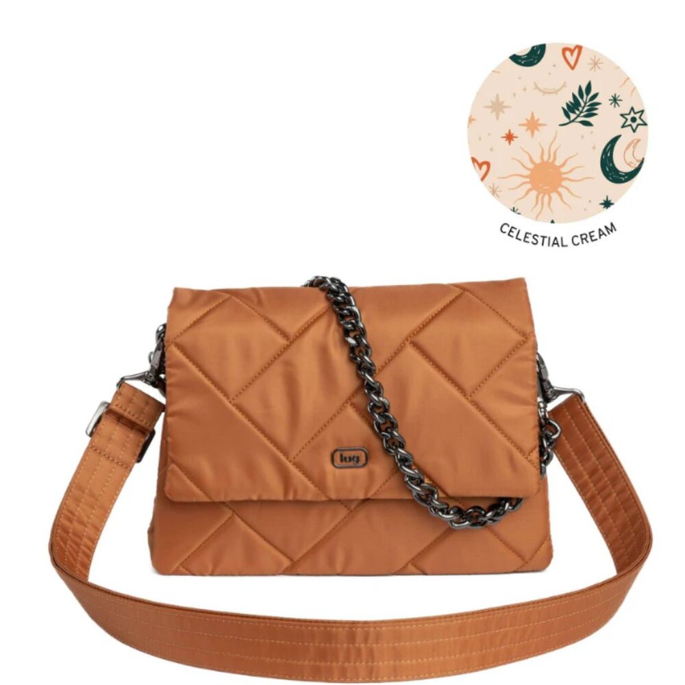 Brand New Lug Plie Shoulder/Crossbody Handbag in Beautiful Cappuccino